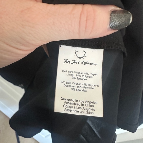 For Love And Lemons Black Long Sleeve Willow Dress - Picture 2 of 5